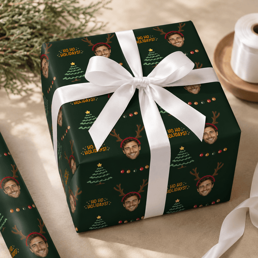 Personalized Reindeer 6FT Wrapping Paper | Custom Gift Wrap - London Penny Gift Wrap