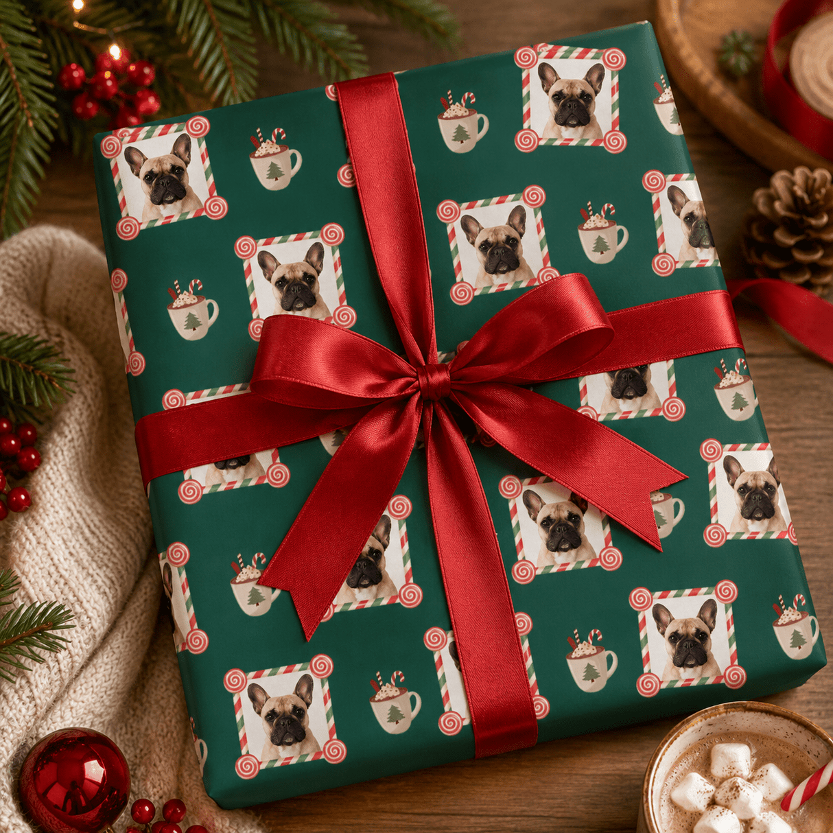 Personalized Holiday 6FT Wrapping Paper | Custom Gift Wrap - London Penny Gift Wrap