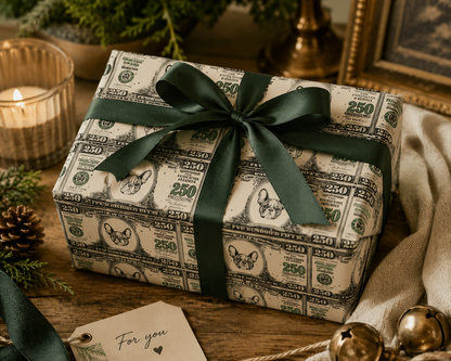 Personalized $250 Bill 6FT Wrapping Paper