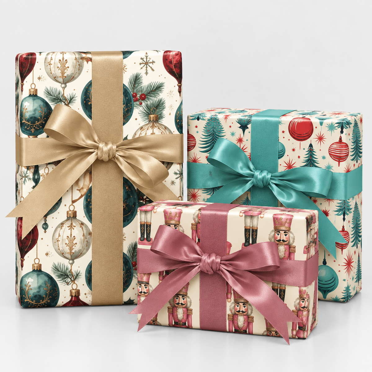 Christmas Keepsakes Wrapping Paper Bundle – 3 Roll Set