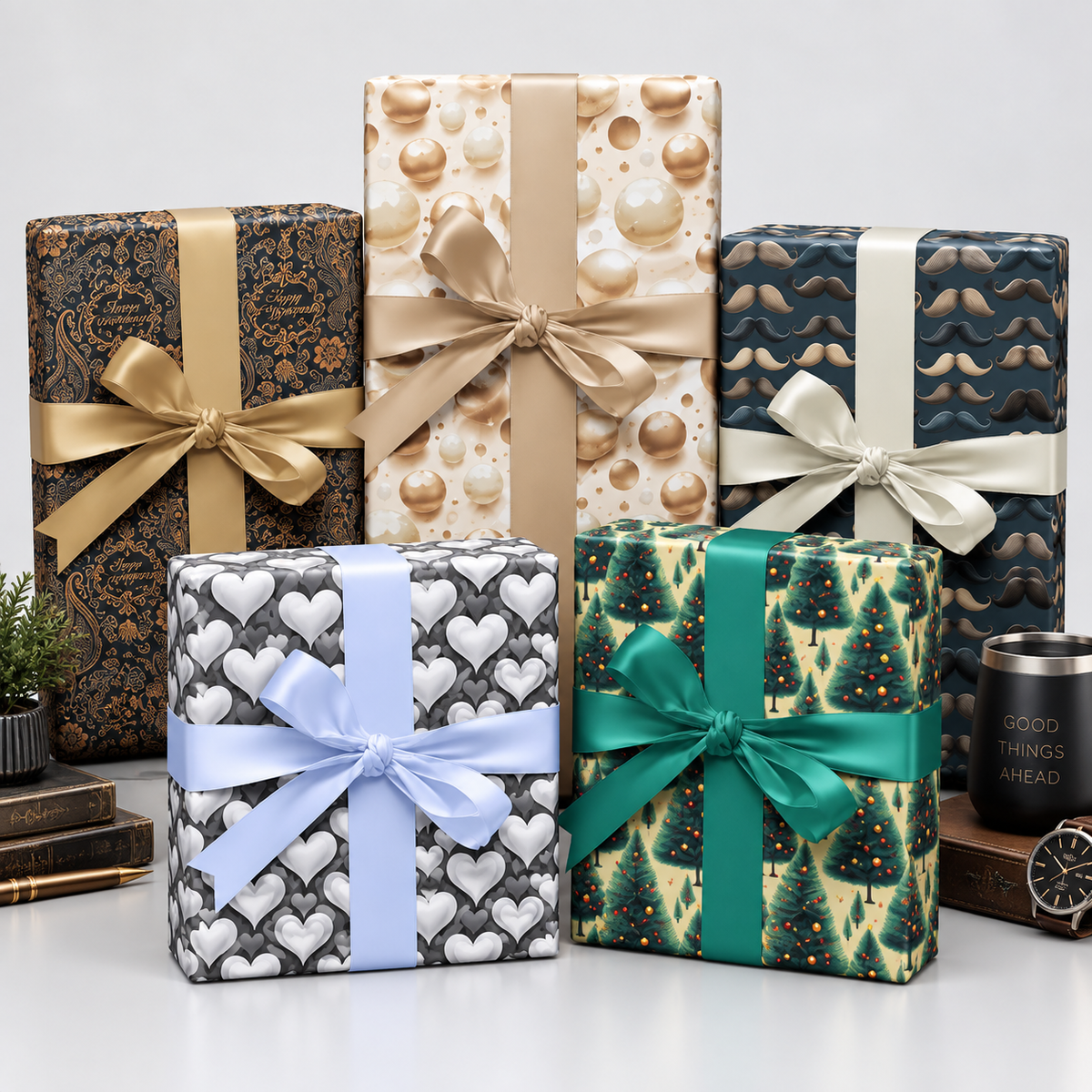 Got Him Covered Gift Wrap Bundle – 5 Roll Set