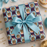 Personalized Birthday Hats Celebration Wrapping Paper | Custom Gift Wrap