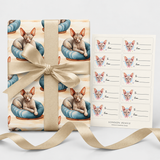 Sphynx in Style Gift Wrap Bundle  | Wrap, Ribbon & Gift Tags