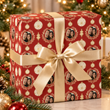 Personalized Holiday Cameos Wrapping Paper | Custom Gift Wrap