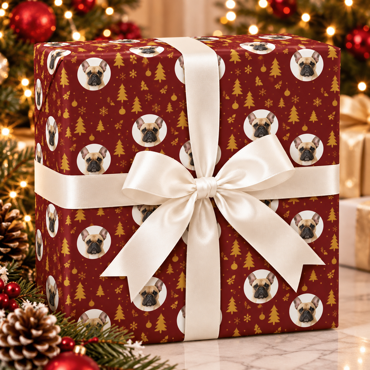 Personalized Crimson Canine Wrapping Paper | Custom Gift Wrap (Copy)