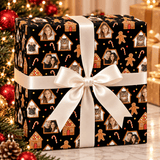 Personalized Gingerbread Lane Wrapping Paper | Custom Gift Wrap