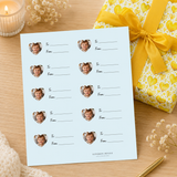 Personalized Picture Perfect Hearts Gift Tag Sticker Sheet