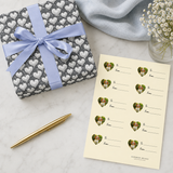 Personalized Picture Perfect Hearts Gift Tag Sticker Sheet