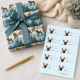 Personalized Dog Paw Print Wishes Gift Tag Sticker Sheet