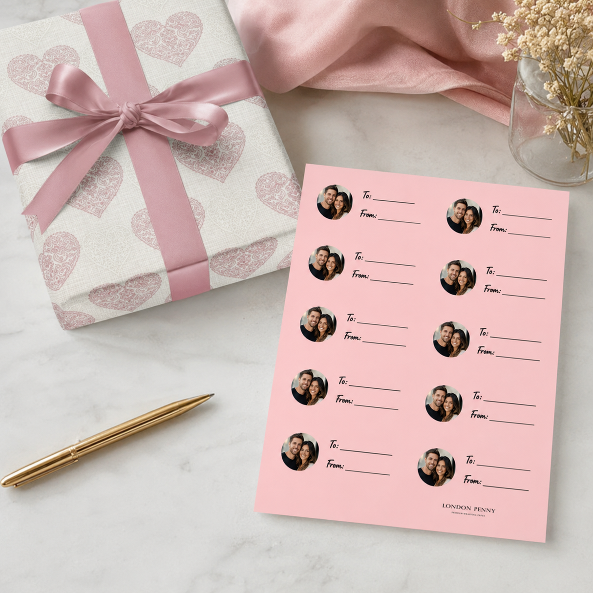 Personalized Simple Circle Gift Tag Sticker Sheet