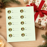 Personalized Simple Circle Gift Tag Sticker Sheet