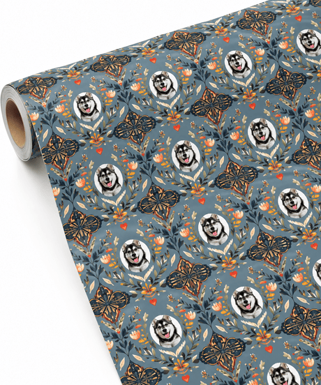 Personalized Nordic Paws Wrapping Paper | Custom Gift Wrap - London Penny Gift Wrap