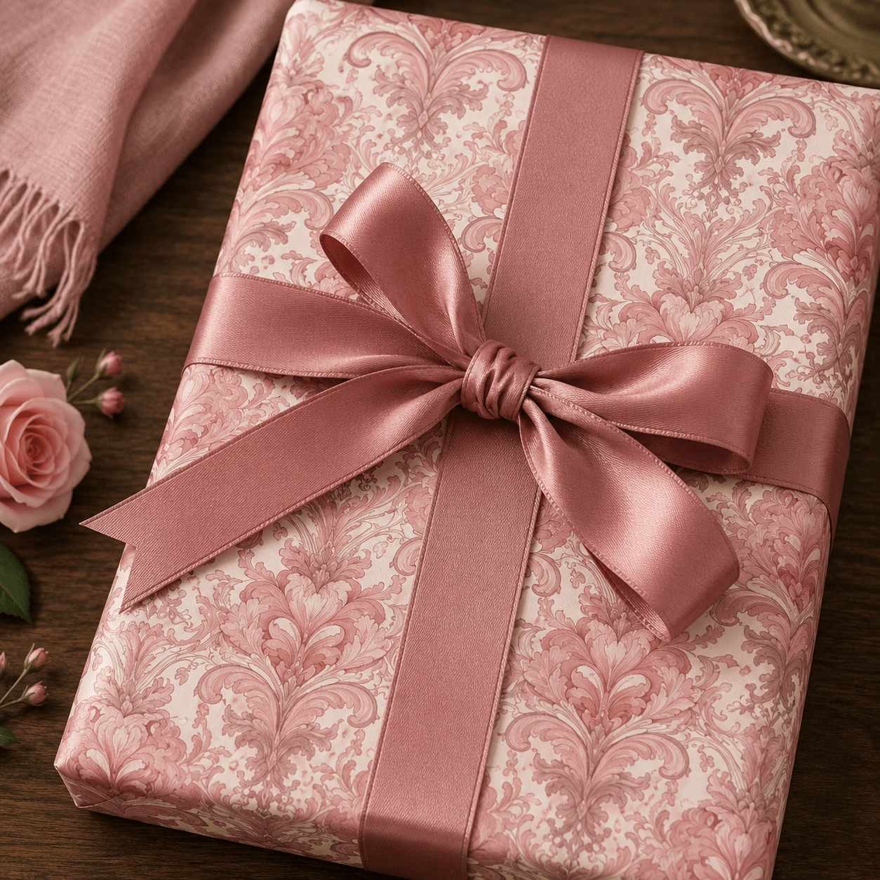 Pastel Baroque: Rosé Blush - London Penny Gift Wrap