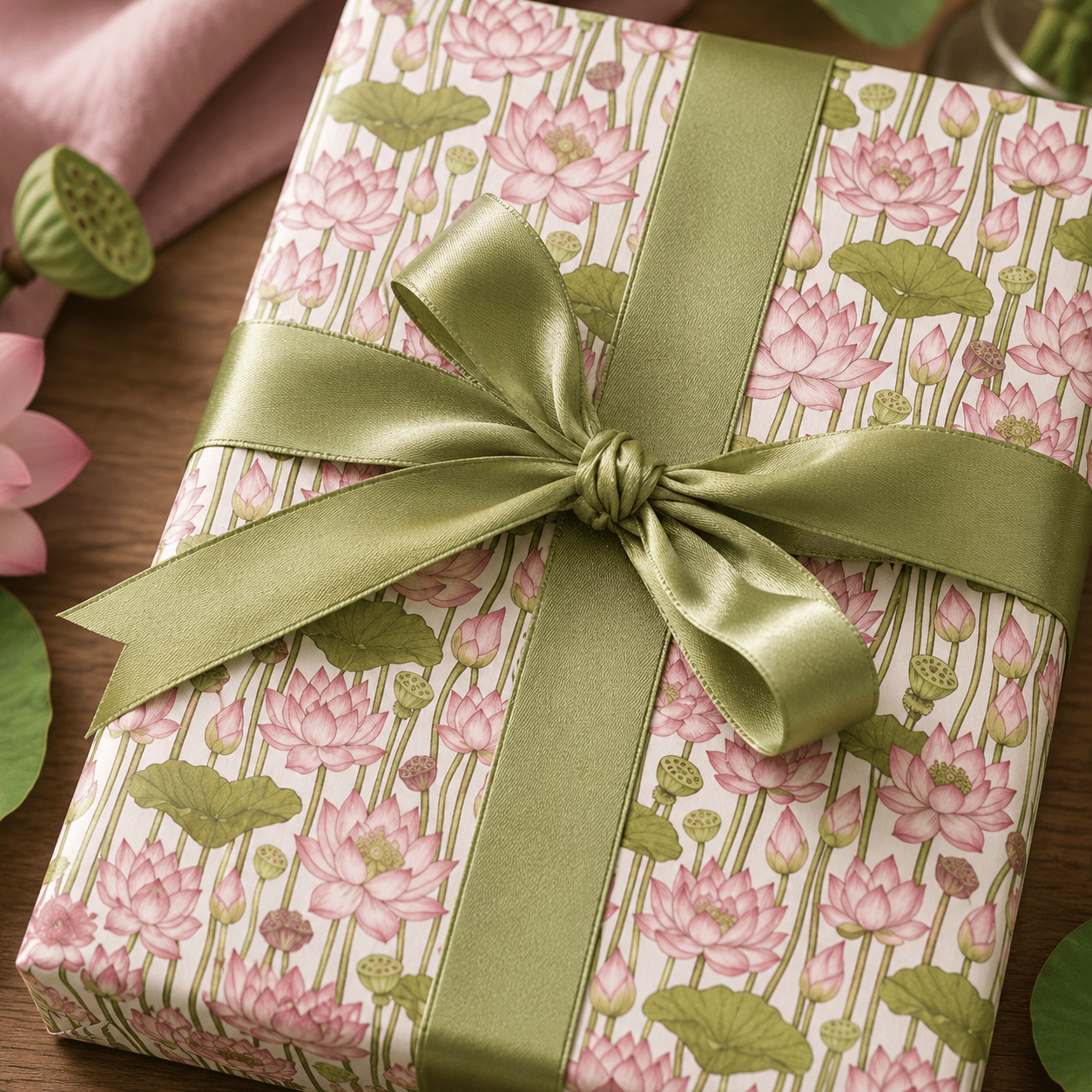 Lotus Bloom - London Penny Gift Wrap