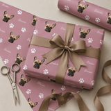 Personalized Dog Paw Print Wrapping Paper | 6 FT Custom Gift Wrap - London Penny Gift Wrap