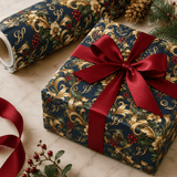 Personalized Baroque Evergreen Wrapping Paper | Custom Gift Wrap - London Penny Gift Wrap