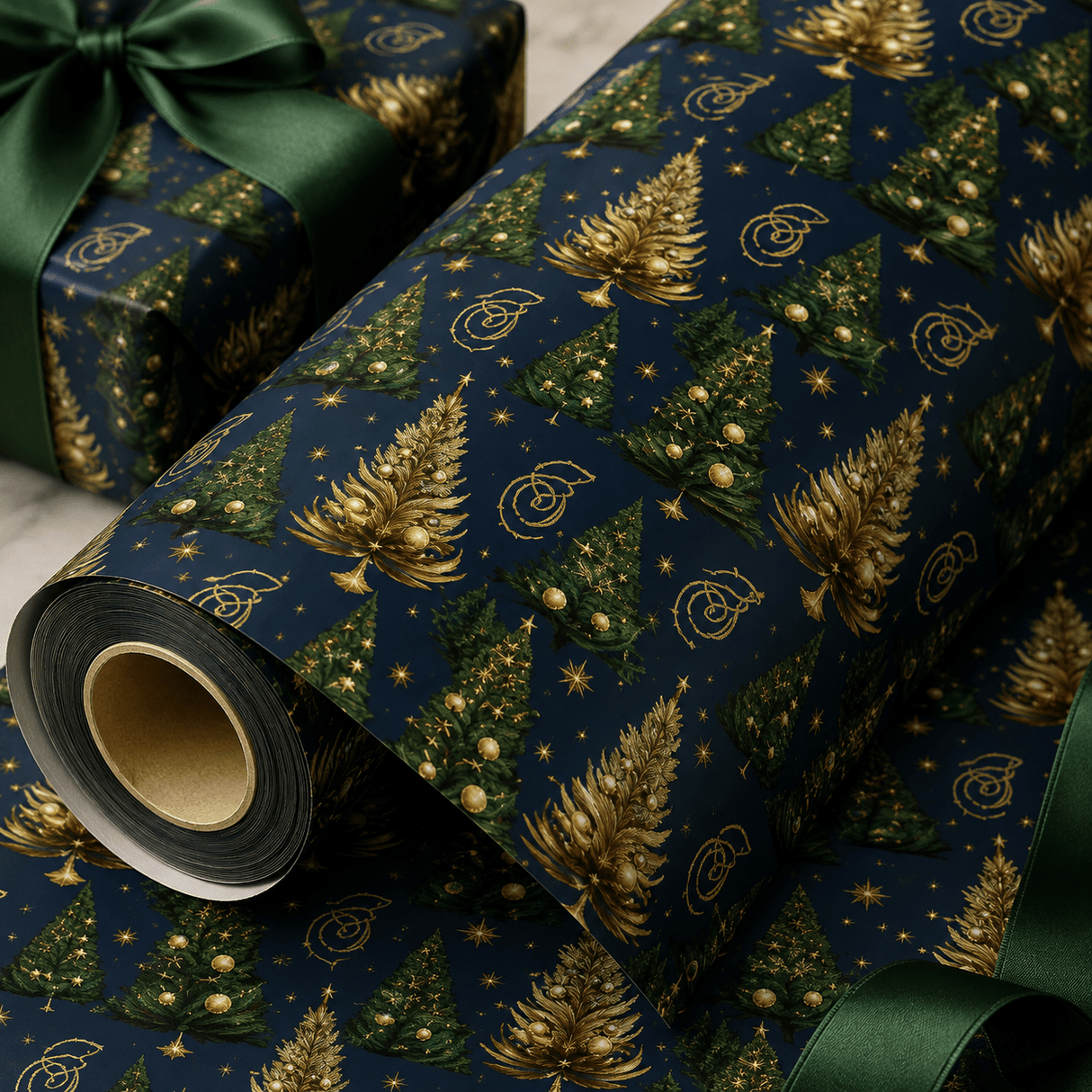 Personalized Enchanted Christmas Wrapping Paper | Custom Gift Wrap - London Penny Gift Wrap