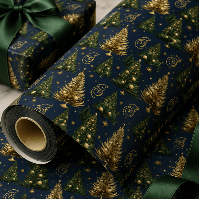 Personalized Enchanted Christmas Wrapping Paper | Custom Gift Wrap - London Penny Gift Wrap