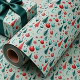 Personalized Midmod Merriment Monogram Wrapping Paper | Custom Gift Wrap - London Penny Gift Wrap