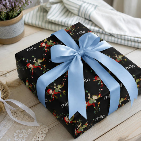 Personalized Elf Wrapping Paper | Custom Gift Wrap - London Penny Gift Wrap