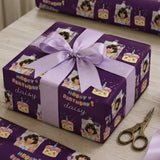 Personalized Birthday Cake Wrapping Paper | Custom Gift Wrap - London Penny Gift Wrap