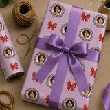 Personalized Holiday Wreath Wrapping Paper | Custom Gift Wrap - London Penny Gift Wrap