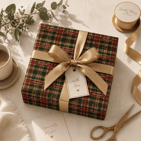 Personalized Tartan Wrapping Paper | Custom Gift Wrap - London Penny Gift Wrap