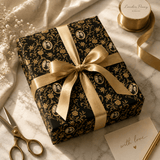Personalized Gilded Baroque Wrapping Paper | Custom Gift Wrap - London Penny Gift Wrap