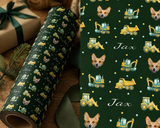 Personalized Under Construction Kid's Wrapping Paper | Custom Gift Wrap