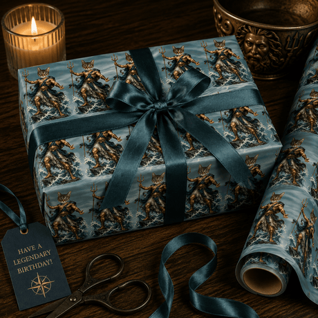 Personalized Poseidon Wrapping Paper | Custom Gift Wrap - London Penny Gift Wrap