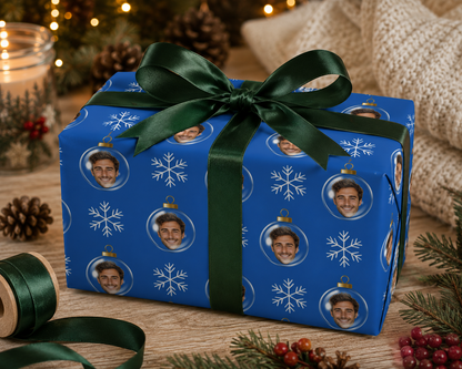 Personalized Photo Ornament 6FT Wrapping Paper