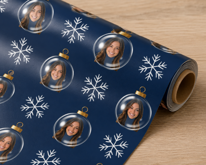 Personalized Photo Ornament 6FT Wrapping Paper