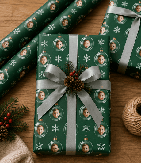Personalized Ornament 6FT Wrapping Paper | Custom Gift Wrap - London Penny Gift Wrap