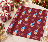 Personalized Birthday Hat 6FT Wrapping Paper | Custom Gift Wrap - London Penny Gift Wrap