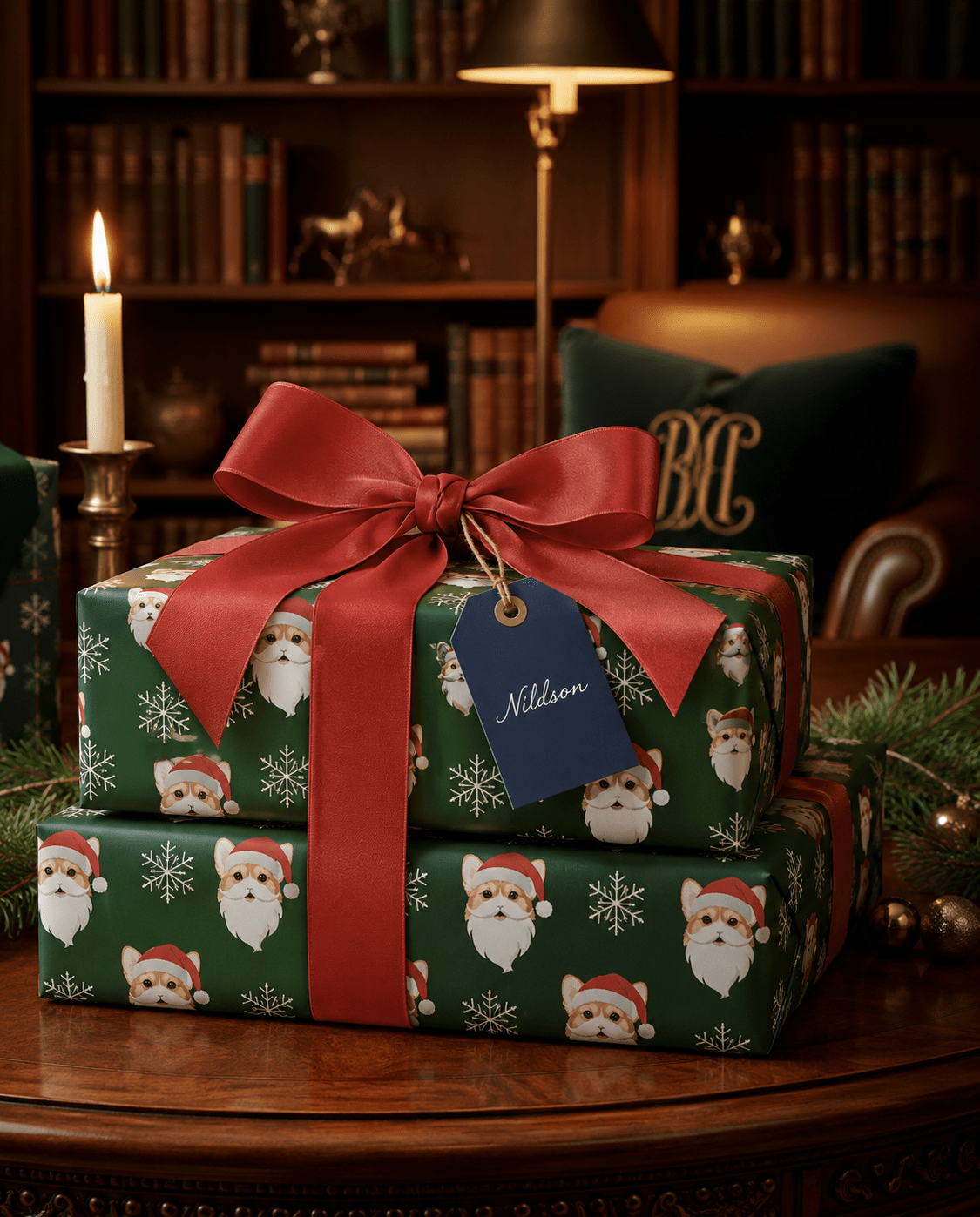 Personalized Santa 6FT Wrapping Paper | Custom Gift Wrap - London Penny Gift Wrap
