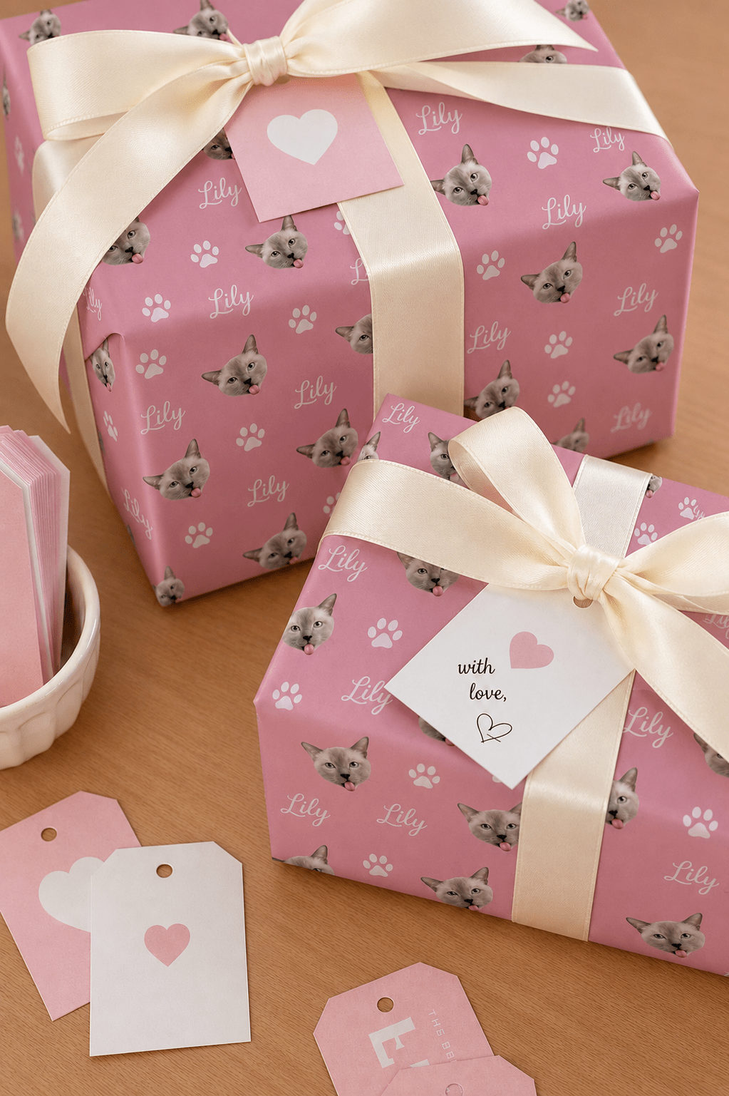 Personalized Cat 6FT Wrapping Paper | Custom Gift Wrap - London Penny Gift Wrap