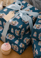 Personalized Birthday Cake 6FT Wrapping Paper | Custom Gift Wrap - London Penny Gift Wrap