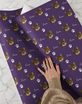 Personalized Cat 6FT Wrapping Paper | Custom Gift Wrap - London Penny Gift Wrap