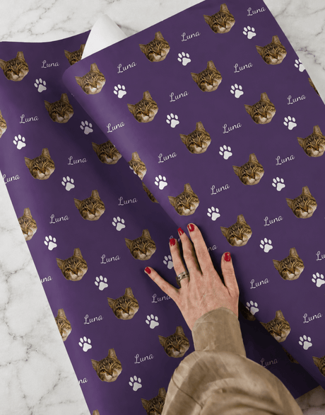 Personalized Cat 6FT Wrapping Paper | Custom Gift Wrap - London Penny Gift Wrap