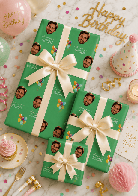 Personalized Birthday Balloons 6FT Wrapping Paper | Custom Gift Wrap - London Penny Gift Wrap