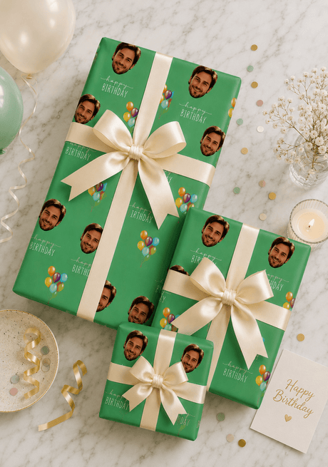 Personalized Birthday Balloons 6FT Wrapping Paper | Custom Gift Wrap - London Penny Gift Wrap