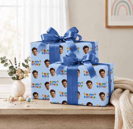 Personalized Birthday Cake 6FT Wrapping Paper | Custom Gift Wrap - London Penny Gift Wrap