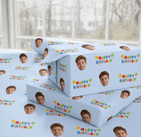 Personalized Birthday Cake 6FT Wrapping Paper | Custom Gift Wrap - London Penny Gift Wrap