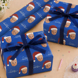 Personalized Santa Hat Wrapping Paper | Custom Gift Wrap - London Penny Gift Wrap