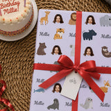 Personalized Zoo Animals Wrapping Paper | Custom Gift Wrap - London Penny Gift Wrap