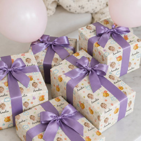 Personalized Bee Wrapping Paper | Custom Gift Wrap - London Penny Gift Wrap