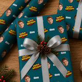 Personalized Comic Birthday Wrapping Paper | Custom Gift Wrap - London Penny Gift Wrap
