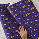 Personalized Comic Birthday Wrapping Paper | Custom Gift Wrap - London Penny Gift Wrap