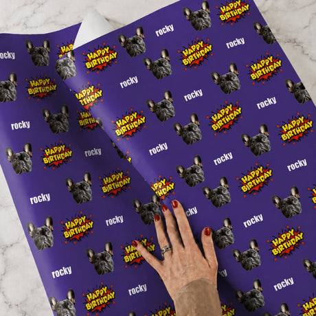 Personalized Comic Birthday Wrapping Paper | Custom Gift Wrap - London Penny Gift Wrap