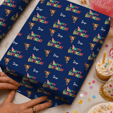 Personalized Happy Birthday Wrapping Paper | Custom Gift Wrap - London Penny Gift Wrap